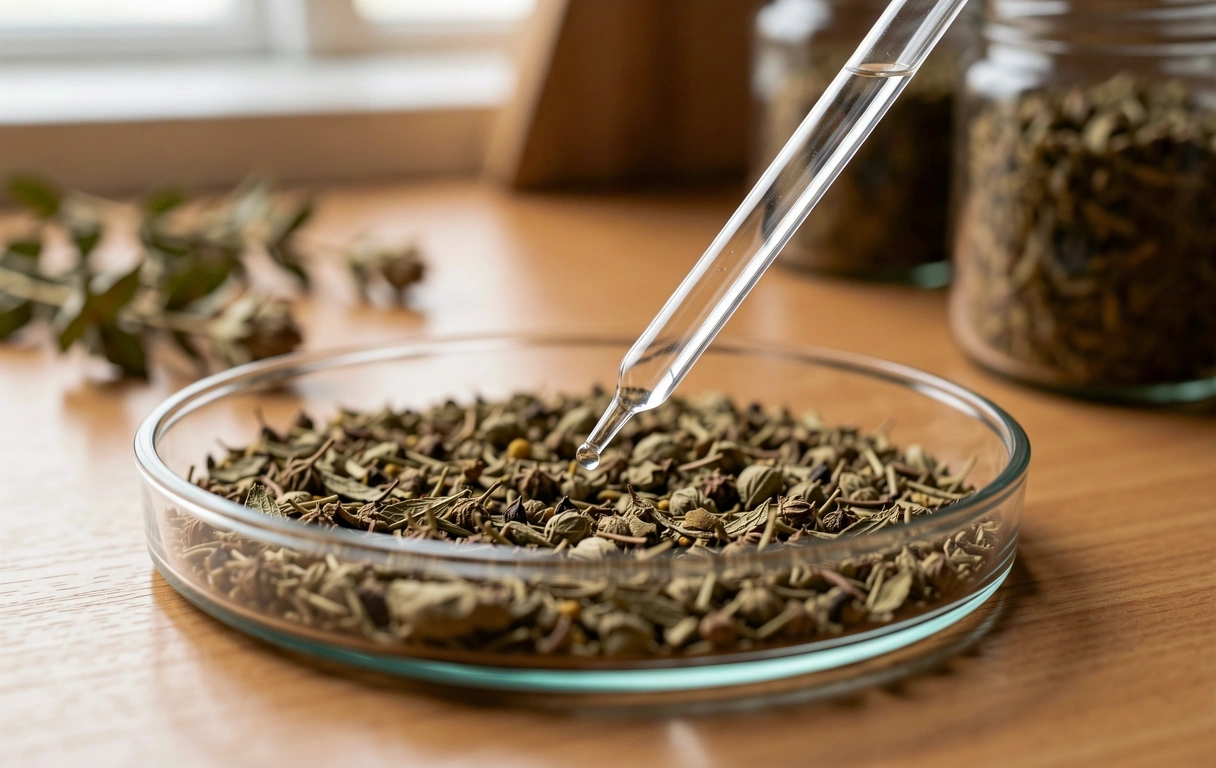 Laborausstattung für botanische Analysen